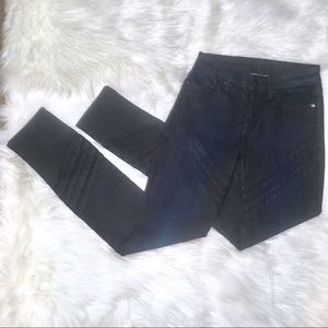 NWT Denimocracy 24” navy blue skinny jeans ribbed